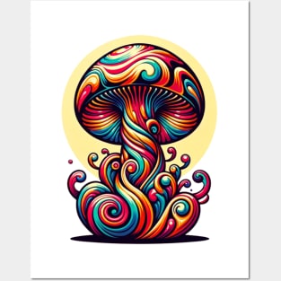 Mushroom Retro Posters and Art